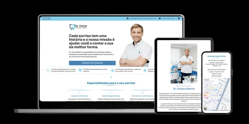 Captura de tela do projeto Dr. Carlos Alberto